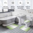 thumbnail image 5 of Dark Sea Green Ombre Bath Mat 3 Piece Bathroom Rug Set, Modern Gradient Abstract Art Non Slip Bath Rug Contour Mat and Toilet Lid Cover, Absorbent Shower Mats Soft Bath Rugs and Mats Sets, 5 of 8