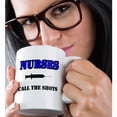 thumbnail image 2 of 3drose, Nurses Call the Shots Blue, 11oz Mug, 2 of 6