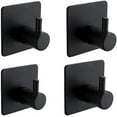 thumbnail image 1 of Ganchos de pared sin perforaciones para baño y cocina, perchas duraderas, diseño que ahorra espacio, ganchos de acero inoxidable 3M, paquete de 4, 1 of 5