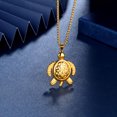 thumbnail image 3 of Celtic Turtle Necklace for Women Men Trinity Knot Sea Turtle Pendant 18K Gold Plated Irish Jewelry, 3 of 8