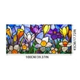 thumbnail image 2 of Retro Magnolia Flowers Window Privacy Film Stained Glass Effect Removable Static Cling For Living Room Sun Blocking And Privacy Protection, 2 of 4