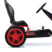hauck Hurricane Racing Go Kart w/Low Profile Rubber Tires & Handbrake, Red