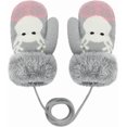 thumbnail image 5 of Toddler Kids Warm Winter Gloves Cute Infant Baby Boys Girls Thick Fleece Lined Full Finger Ski Snow Gloves Mittens, 5 of 5