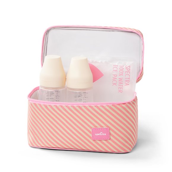 Kit de almacenamiento en bolsa térmica Spectra para leche materna, color rosa