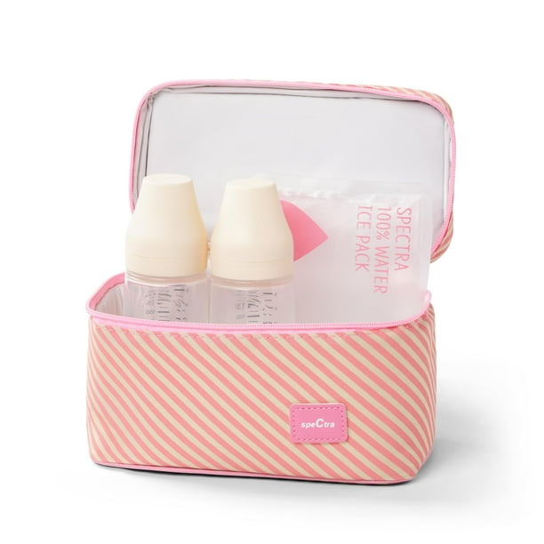 Kit de almacenamiento en bolsa térmica Spectra para leche materna, color rosa