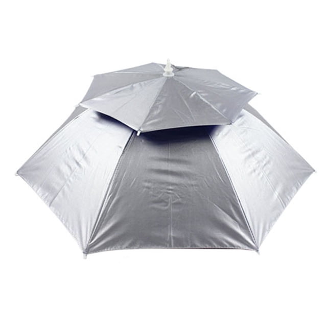 Kearding ¡Novedad de 2021! Sombrilla de pesca caliente, sombrero para senderismo, playa, Camping, gorra, protector solar plegable, sombrilla para la Paraguas de lluvia Gris plateado Kearding JJ22633-01