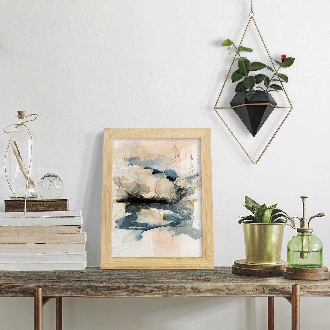 Winter Shoal I - Framed Print w/glass - Natural Wood