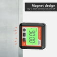 thumbnail image 4 of TFixol Digital Angle Finder with Magnetic Base, Backlit LCD Display, and 4x90° Measurement Range - Portable Inclinometer, Protractor, and Level Tool in Red and White, 4 of 7