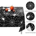 thumbnail image 4 of Halloween Tablecloth 60 x 120 inch Rectangular Black Spider Web Table Cloths, Spillproof Washable Polyester Tablecover - Perfect for Halloween Party Decorations, 4 of 6