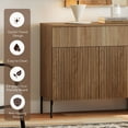 thumbnail image 3 of 63" Modern Wood 3-Drawer Dresser with Reeded Design, Minimalist Dresser Organizer Storage With Charging Station for Bedroom,Living room, Entryway, 3 of 9