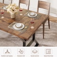 thumbnail image 2 of Industrial Farmhouse Dining Table for 6 – 70.9'' Long Rectangular Table – Sturdy Black Iron Legs – Mark-Resistant Wood Top – Vintage Brown and Black Iron Finish, 2 of 7