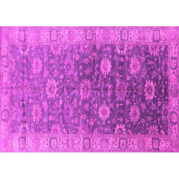 Ahgly Company Indoor Rectangle Oriental Pink Traditional Area Rugs, 8' x 12'