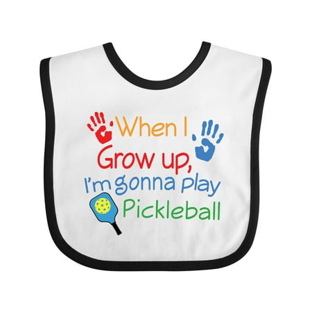 

Inktastic Future Pickleball Player Gift Baby Boy or Baby Girl Bib