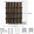 thumbnail image 4 of Chocolate Ruffle Shower Curtain, Vintage Handcrafted Bow Tie Bath Curtain for Master Bathroom, Ruched Microfiber Bathroom Curtain with 12 Buttonholes, 72" W x 72" H (LQ-10), 4 of 5