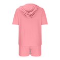 thumbnail image 6 of Maean Women's Two Piece Outfits Shorts Sets Summer Sweatsuit Sets Short Sleeve Hoodie and Bottoms with Pockets, 6 of 6