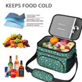 thumbnail image 5 of Lunch Box Pioneer Flower Floral Print Pattern Insulated Lunch Bag for Women Men,Medium Leakproof Lunchbox Cooler Bag Adjustable Strap,10 X 6.7 X 8 Inches, 5 of 6