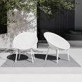 thumbnail image 6 of 2xhome Mid-Century Modern Plastic Lounge Chair Plastic Legs with Breathable Perforated Egg Shaped Seat for Indoor/Outdoor Use, Set of 1, 1 piece, 6 of 14