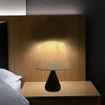 thumbnail image 4 of Dvruxg Small Table Lamp, Wooden Bedside Lamp with Lampshade, Space-Saving Nightstand Lamp for Room Bedroom Living Room(Black), 4 of 5