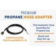 thumbnail image 5 of Flame King Dual Quick Connect Propane Hose, Propane Gas Hose for LP Gas, Thermo Plastic, 1/4" Diameter, 72" Long, Thermo Plastic, 5 of 8