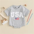 thumbnail image 4 of Coerni Toddler Baby Girl Boy Summer Clothes Oversized Crewneck Romper Sweatshirt T- shirt Bodysuit Boy Summer Outfit, 4 of 5