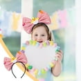 thumbnail image 2 of Deeceymbur Easter Headband with Glitter Bow Bunny Ears for Party Dress Up, 2 of 6