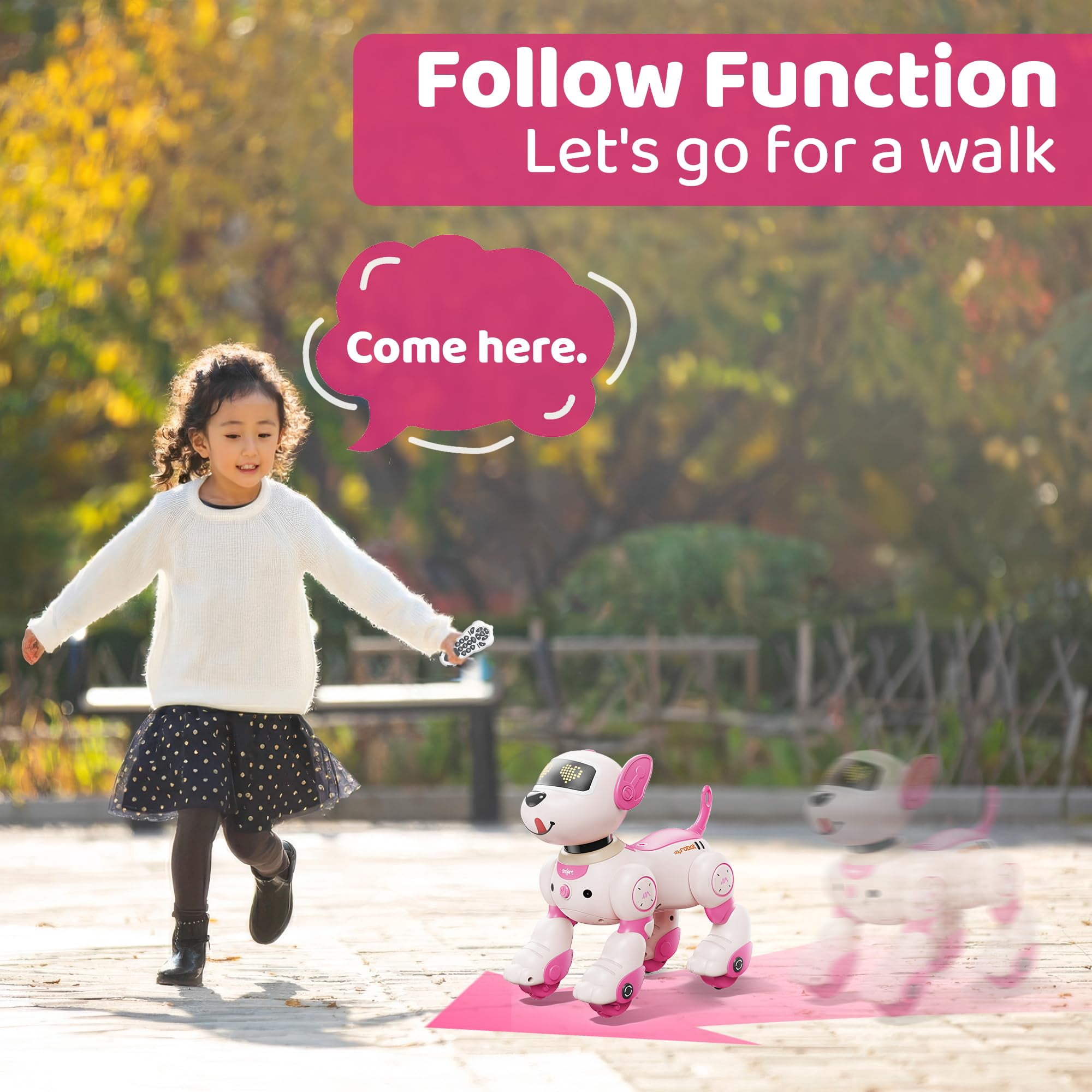 Robot Dog Toy, RC Interactive Robotic Dog with Voice Control & Touch Sensor, Smart Programmable Puppy for Kids Age Groups 8-12 Christmas Birthday Gifts