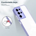 thumbnail image 6 of SaniMore for Samsung Galaxy S22 Ultra Case Slim Transparent [Not Yellowing Technology], Rugged PC & TPU Bumpers Built-in Detachable Lens Protector Shockproof Protective Cover, Purple, 6 of 7