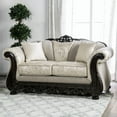 thumbnail image 3 of Furniture of America Eston Traditional Chenille Upholstered Loveseat in Ivory, 3 of 11