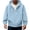 Light Blue, variant on Men's Hooded Full Zip Softshell Jacket Water Resistant Warm Fall Winter Shell Coat for Cold Hiking Golf Travel Workout Casual Running Outdoor