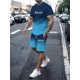 thumbnail image 3 of Ropa deportiva para hombre, camiseta informal de fitness para correr, pantalones cortos transpirables para correr, traje Boss, novedad de 2024, 3 of 5