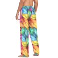 thumbnail image 3 of FORMRS Mens Pajama Pants with Pockets Cotton Sleepwear Lounge Bottoms Sizes S-2XL, Vibrant Leaves Pattern, 3 of 7