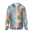 thumbnail image 1 of Balery Pastel Abstract Fluid Art Sudadera ligera de manga larga con capucha y protección solar UPF 50+ para hombre y mujer, ideal para pesca y running-Small, 1 of 7