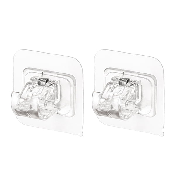 GOOHOCHY 2 ganchos adhesivos para colgar cortinas, abrazaderas para baño.