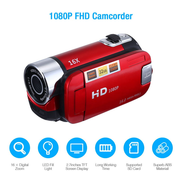  Alsuoda Video Camera Camcorder Full HD 1080P 30FPS 36MP IR  Night Vision  Vlogging Camera Recorder 3.0 Inch IPS Screen 16X  Digital Zoom Camcorder with Remote Control and 2 Batteries : Electronics
