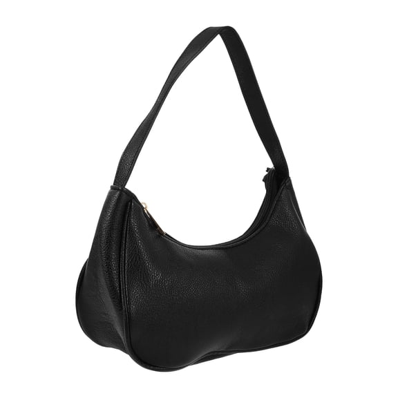 FUEENIRVA Female Single Shoulder Bag Black Polyester 1Set Travel Necessities Storage Dating