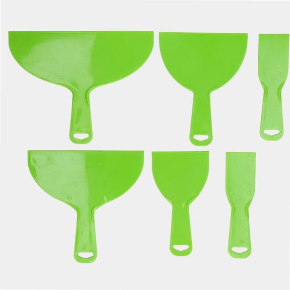 Putty Knife, 6 Piece ABS Paint Scraper Tool Set for Repairing Drywall, Removing Wallpaper, Applying Putty, Plaster, Cement, Adhesive