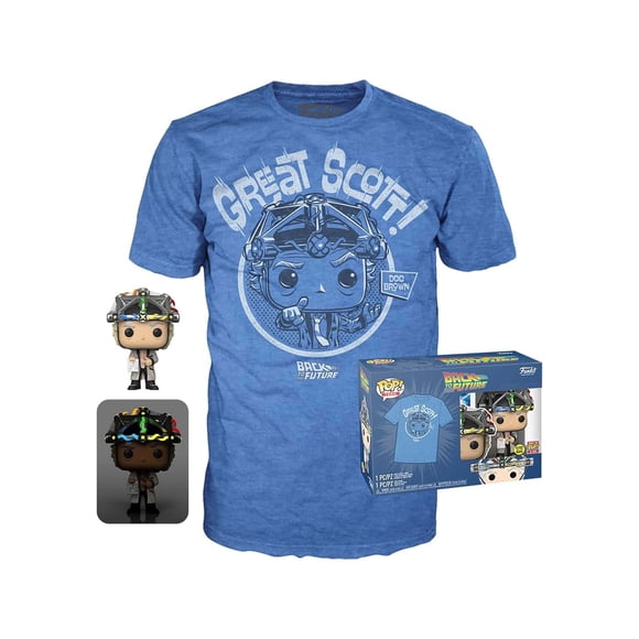 Camiseta y figura Pop Doc con casco Regreso al futuro Funko
