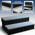 thumbnail image 4 of Confer Plastics Leisure Accents 36" Outdoor Spa Hot Tub Storage Steps, Gray, 4 of 10