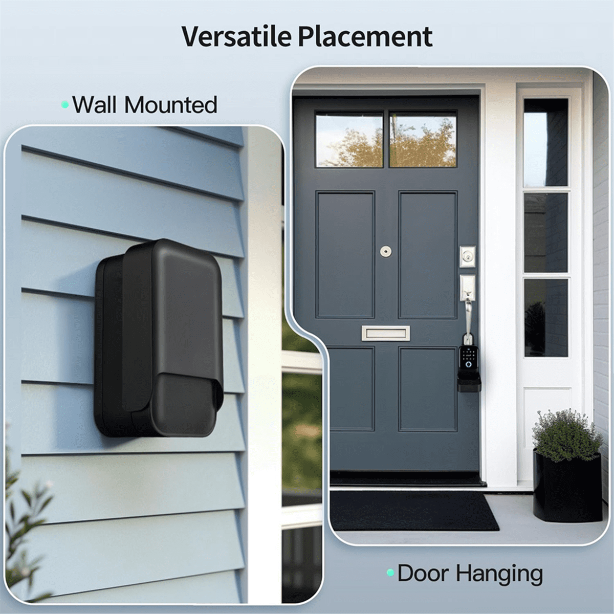 Smart Key Lock Box, Fingerprint, Control, Key, Password, Access Card, Bluetooth Unlock, Office Security - Wall-Mounted
