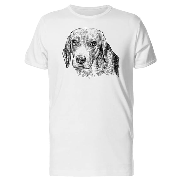 Lovely Beagle, Dog Sketch Tee Men's -Image by Shutterstock