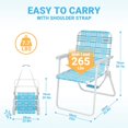 WEJOY Folding bed Lawn Chair Heavy Duty Portable Outdoor Beach Chair for Adult(Grey/Blue