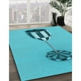 thumbnail image 3 of Ahgly Company Machine Washable Indoor Rectangle Transitional Dark Turquoise Green Area Rugs, 2' x 4', 3 of 7