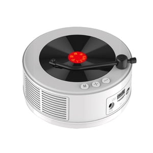 Haut-parleurs Bluetooth portatifs Haut-Parleurs Bluetooth et sans fil Nouveau haut-parleur Bluetooth vinyle Mini Portable Bureau Radio Cadeau anniversaire Carte cadeau d'anniversaire