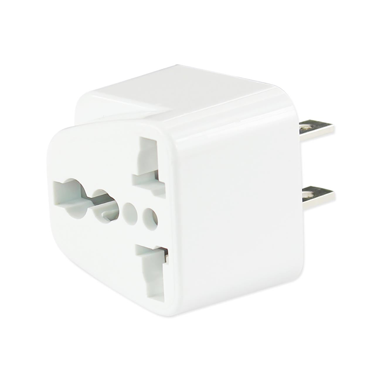 REGOKI US Travel Plug Adapter, [2 Packs] EU Europe/UK/Australia/China/Italy  to USA American Wall Outlet Power Adaptor Type B USA 3-Prong Male Plug  Socket,White 