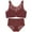 Brick Red#168, variant on LIIPEE Women Bras Solid Color Plus Size Lace Trim Full Coverage Underwire Bralette Seamless Push Up Bralette Bra With Briefs Woman Breathable Holiday Party Photoshoot Bras,Green,32