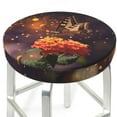 thumbnail image 3 of Kll Butterfly Sitting On A Flower Round Bar Chair Cushion Cover 12 Inch,Bar Stool Protector With Elastic, Soft Washable, 3 of 7