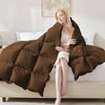 thumbnail image 3 of Ayanshi Bedding Comforter Oversized Queen, Duvet Insert, Quilted Comforter with Corner Tabs, Lightweight Quilt, Down Alternative Hotel Comforter Oversize Queen 98X98 Brown, 3 of 9