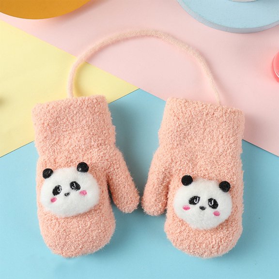 Dyfzdhu Kid Winter Gloves Children Stretchy Warm Gloves Boys Or Girls Knit Gloves