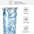 thumbnail image 4 of SKYSONIC Graffiti Blue Leaf Pattern 20 oz Stainless Steel Insulated Mug, Double Vacuum Insulated Travel Mug with Lid and Straw, 4 of 7