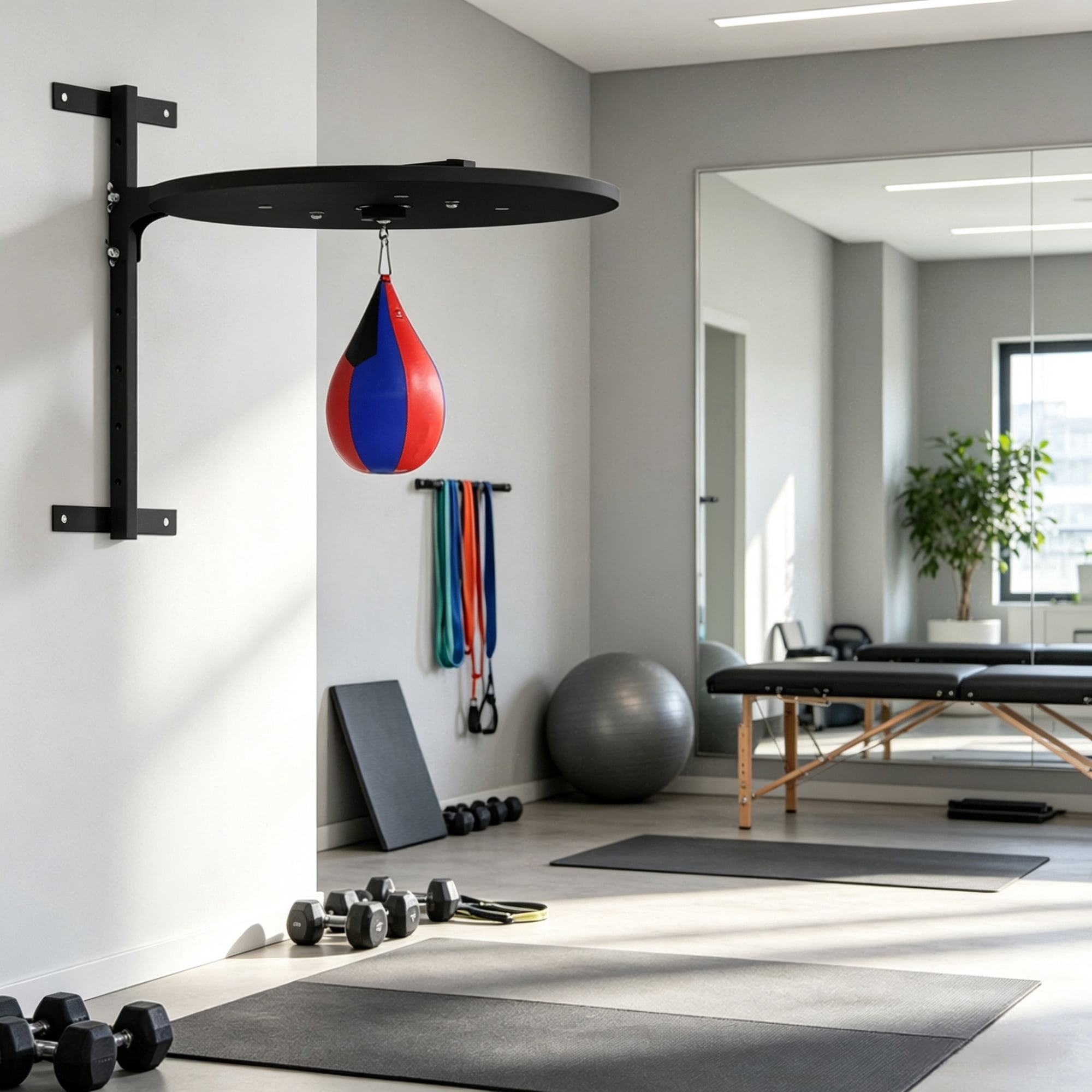 Adjustable Wall Mounted Speed Bag Platform Punching Bag Training Kit for Boxing Fitness Gym Equipment